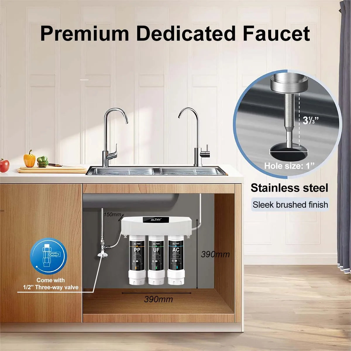 Althy Under Sink Ultrafiltration Water Filter Purifier System