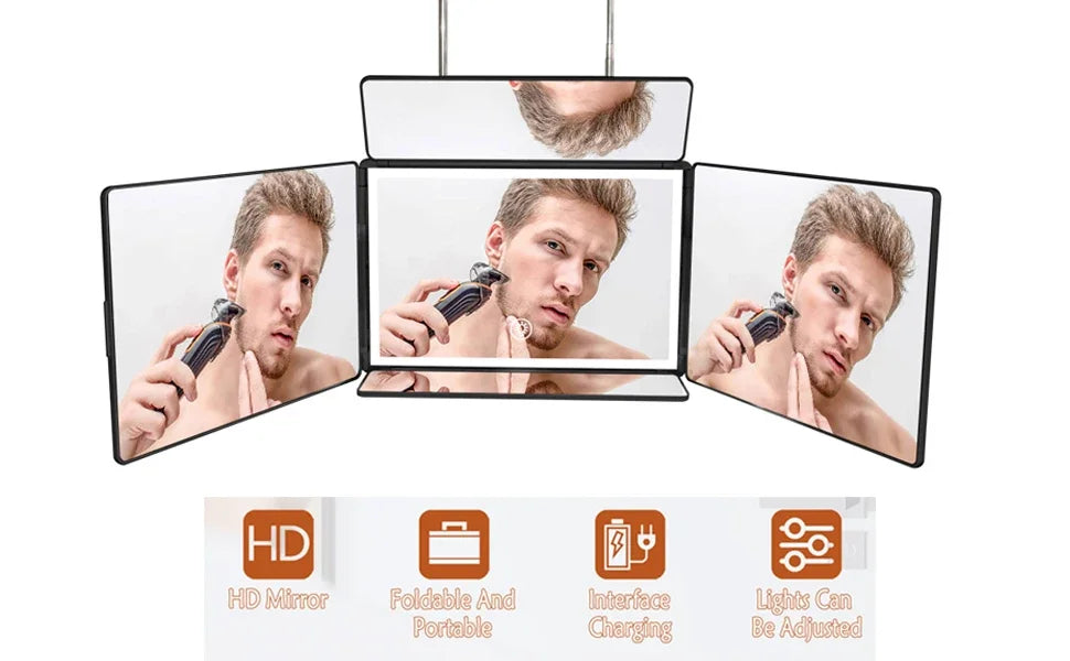 Way Mirror Self Hair Cutting 360 Mirror Braiding