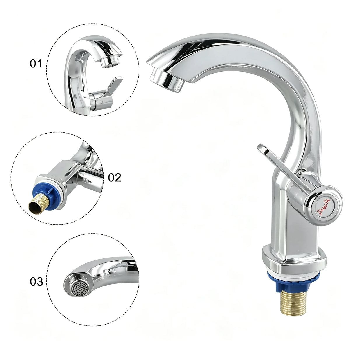 Bathroom Basin Faucet Purifier Lever Hole Tap Cold
