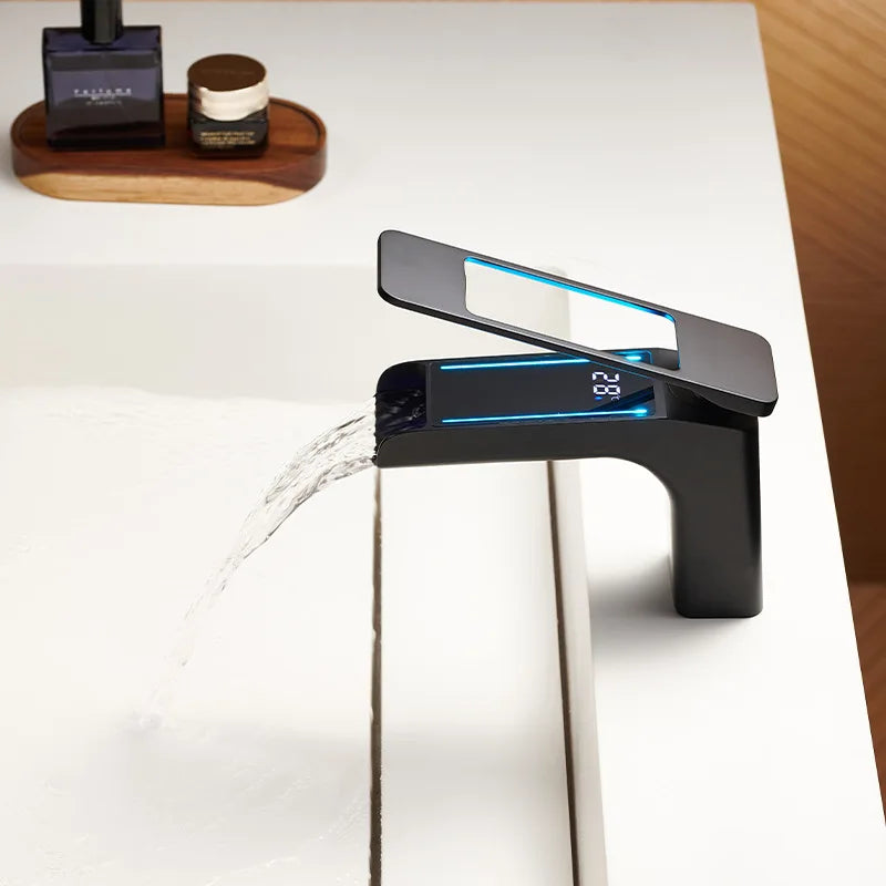 High-Quality Grey Basin Faucet Brass Construction Bathroom Sink