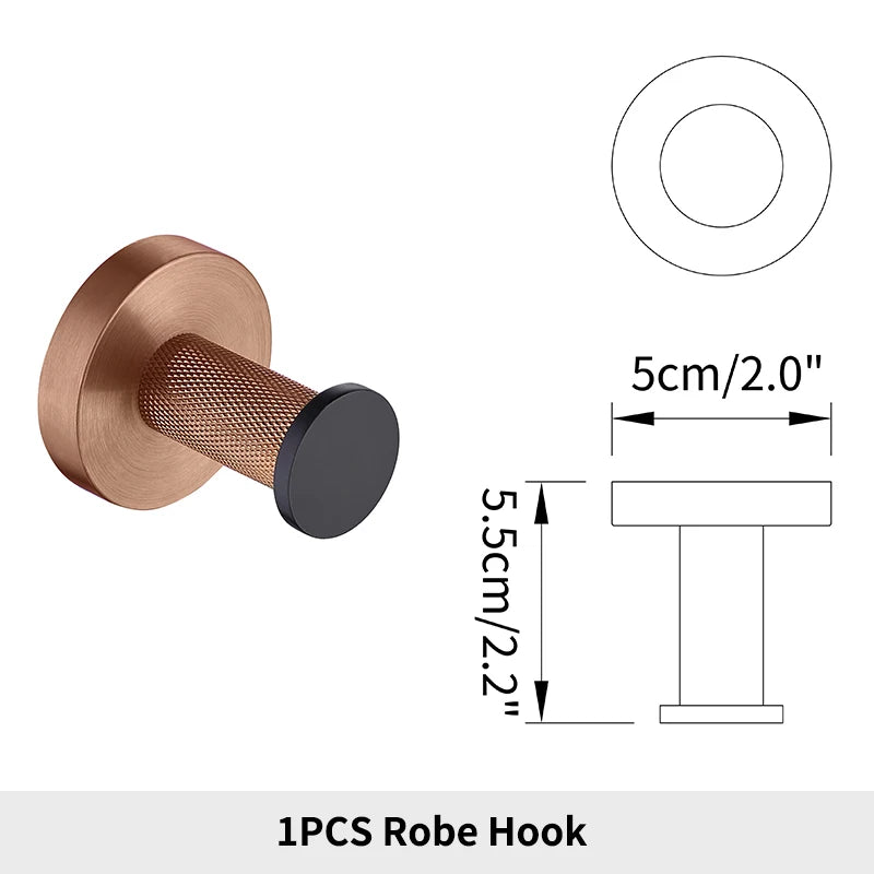 Rose Gold Bathroom Hardware Towel Bar Rack Shelf
