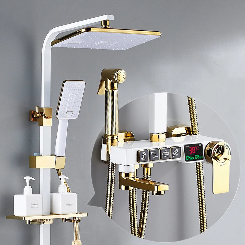 Sdsn Thermostatic Digital Bathroom Shower System Inch Rainfall