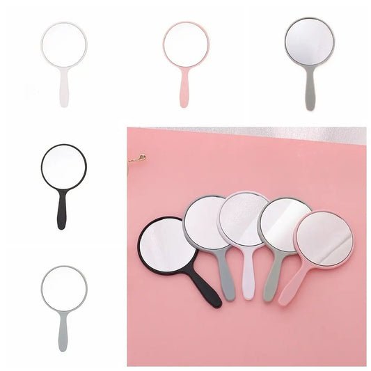 Diy Makeup Mirror Cute Handle Small Round Handheld