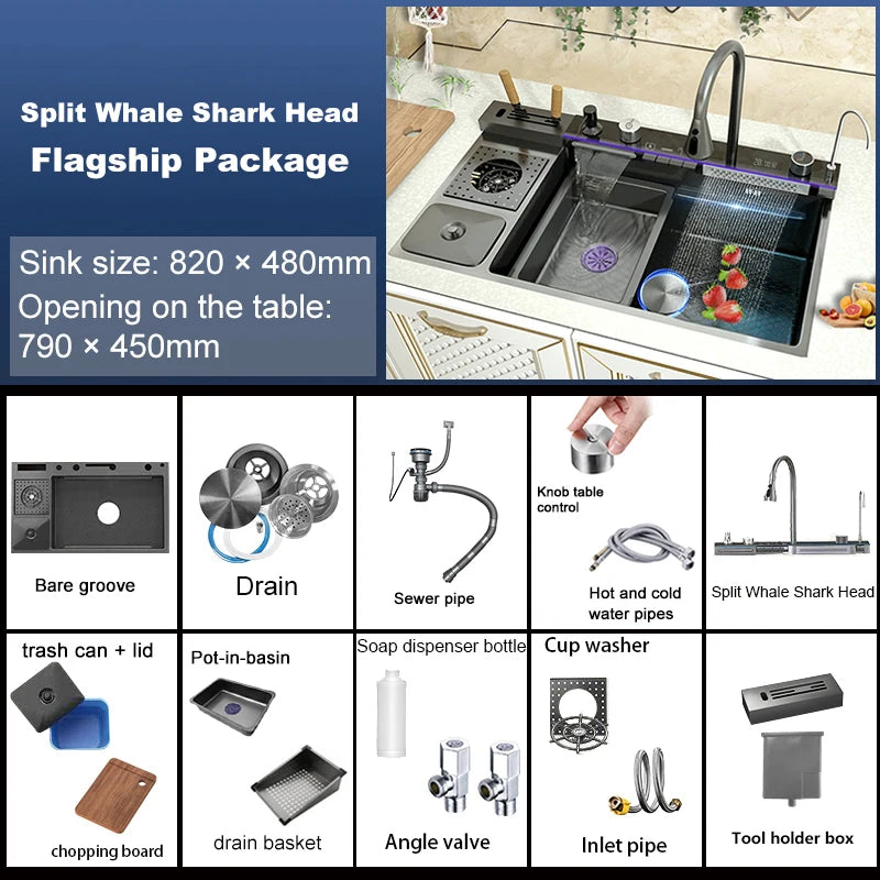 Stainless Steel Sink Trash Can Embossed Wash Basin