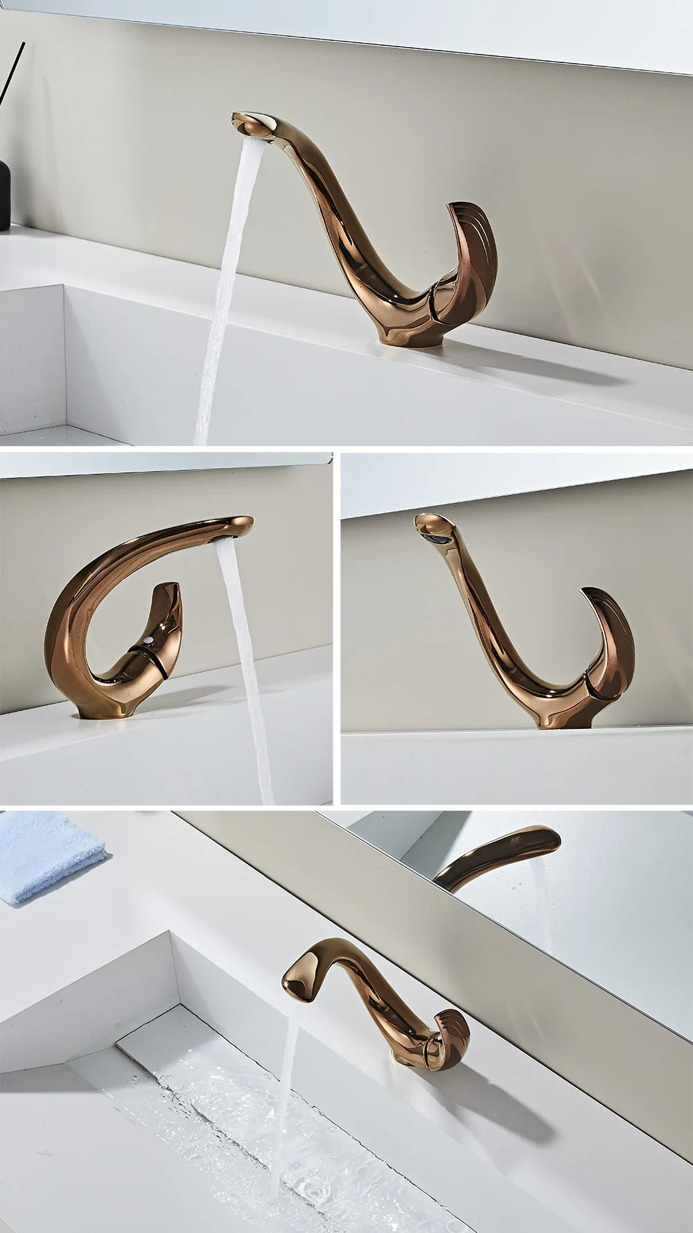 Personalized Design Brass Chrome Black Golden Handle Bathroom