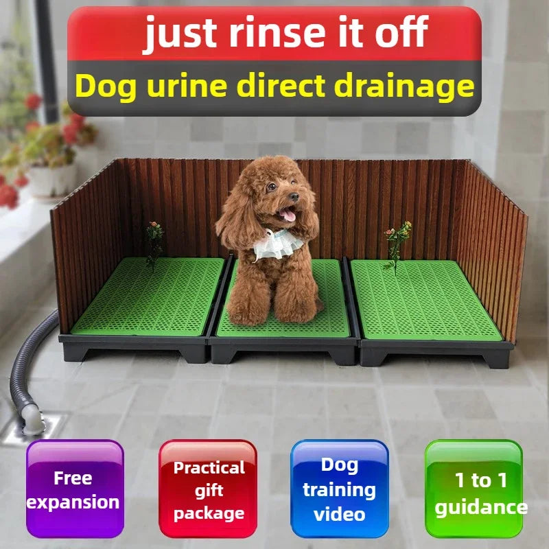 Flush Dog Toilet 28cm Enclosing Wall Large Dog