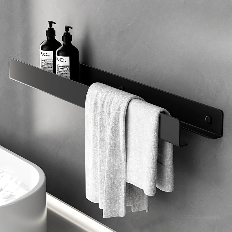 Luxury Minimalist Black Bathroom Rack Towel Rack -