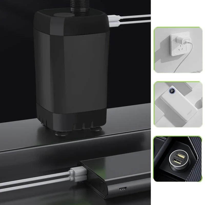Camping Shower Equipment 6000mah Rechargeable Led Display Screen