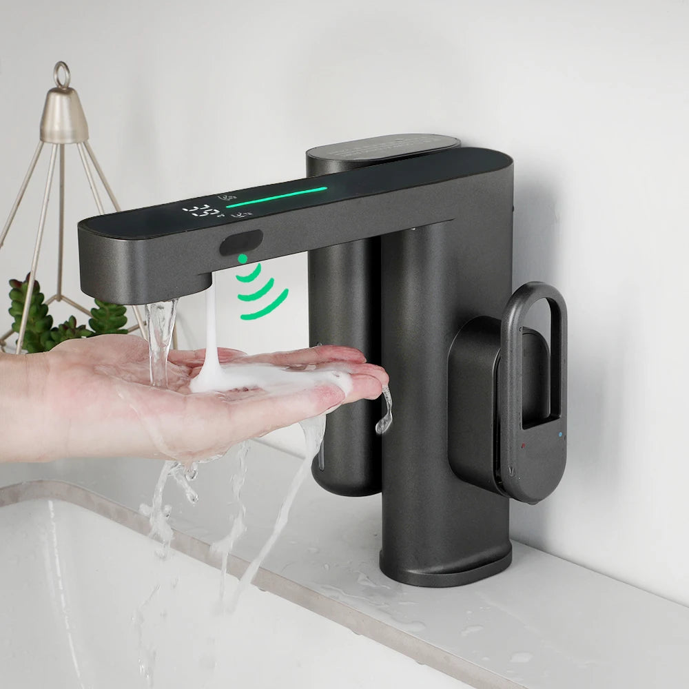 Zappo Sensor Bathroom Faucet Automatic Sensor Smart Soap