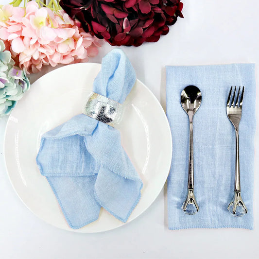 50pcs Handmade Gauze Napkins 30x30cm Cotton Cloth Napkins