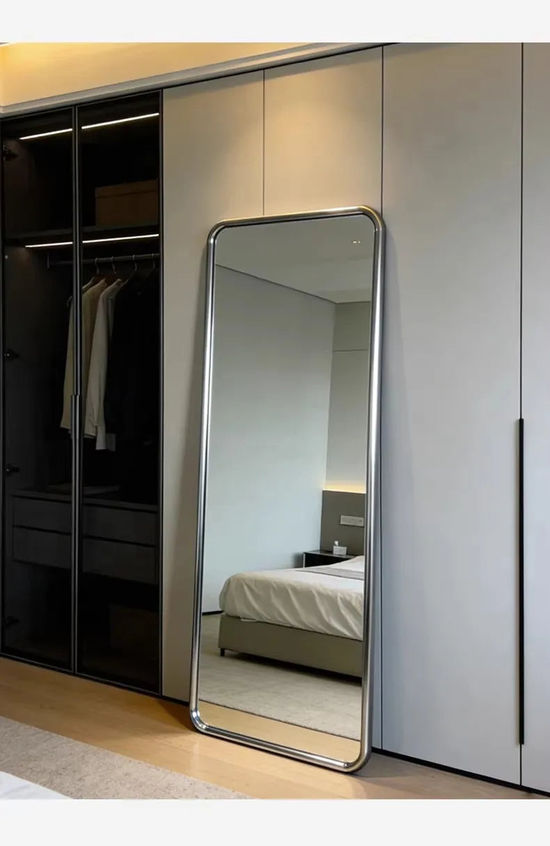 Minimalist Furniture Living Room Silver-Framed Full-Length