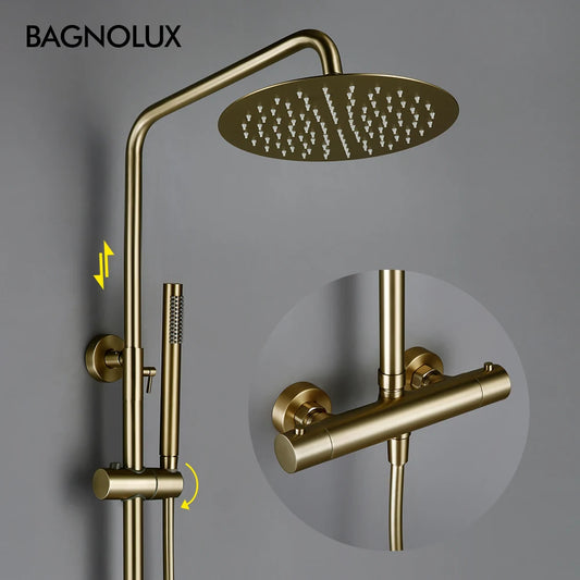 Thermostat Shower Mixer Valve Bathroom Thermostatic Faucet Wall