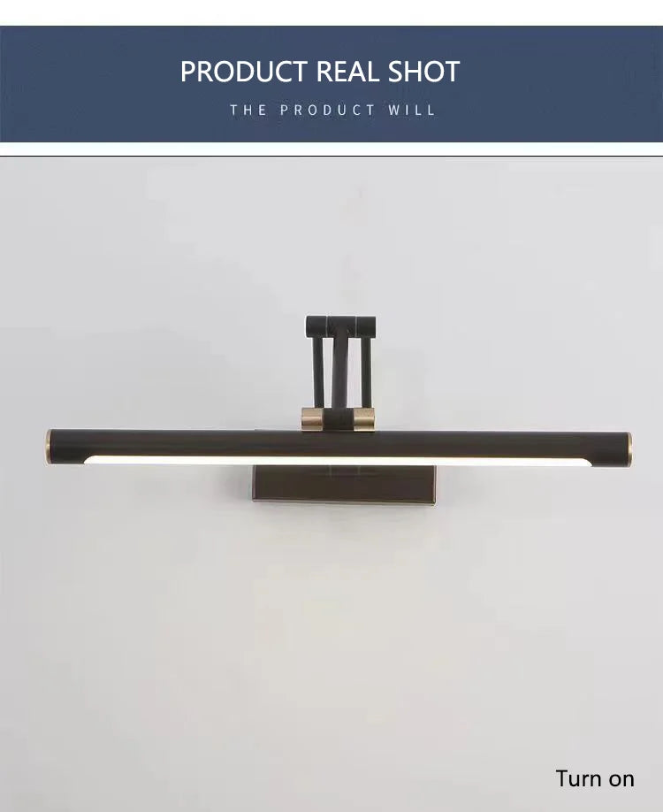 Led Bathroom Vanity Light Adjustable Swing Arm Mirror