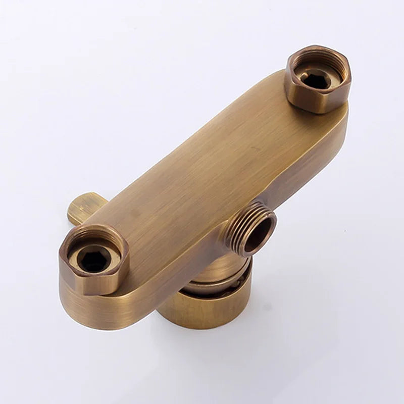Brass Bathroom Faucet Shower Type Head Antique Brass