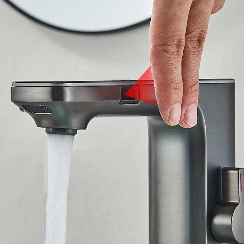 Smart Sensor Basin Faucet Digital Display Screen Cold