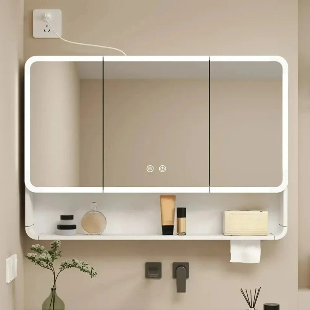 Led Bathroom Mirror Cabinet Anti Fog Wall Mounted