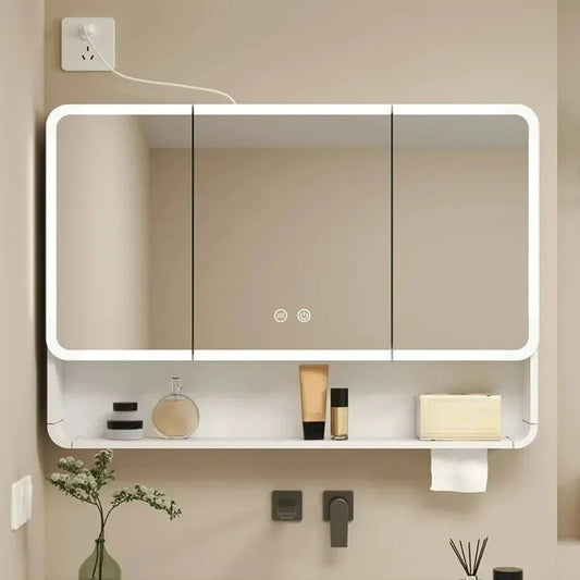 Led Bathroom Mirror Cabinet Anti Fog Wall Mounted