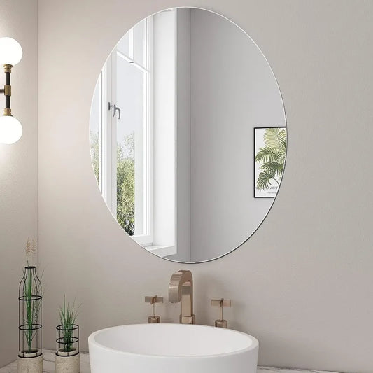 Shatterproof Oval Wall Mirror Acrylic Bathroom Unbreakable
