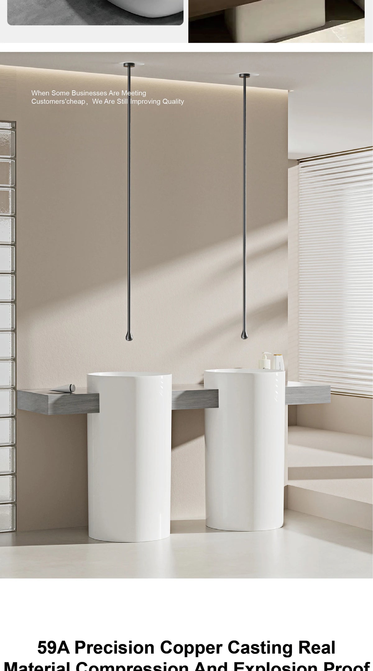 Luxury Matte Black Brass Ceiling Style Water Outlet
