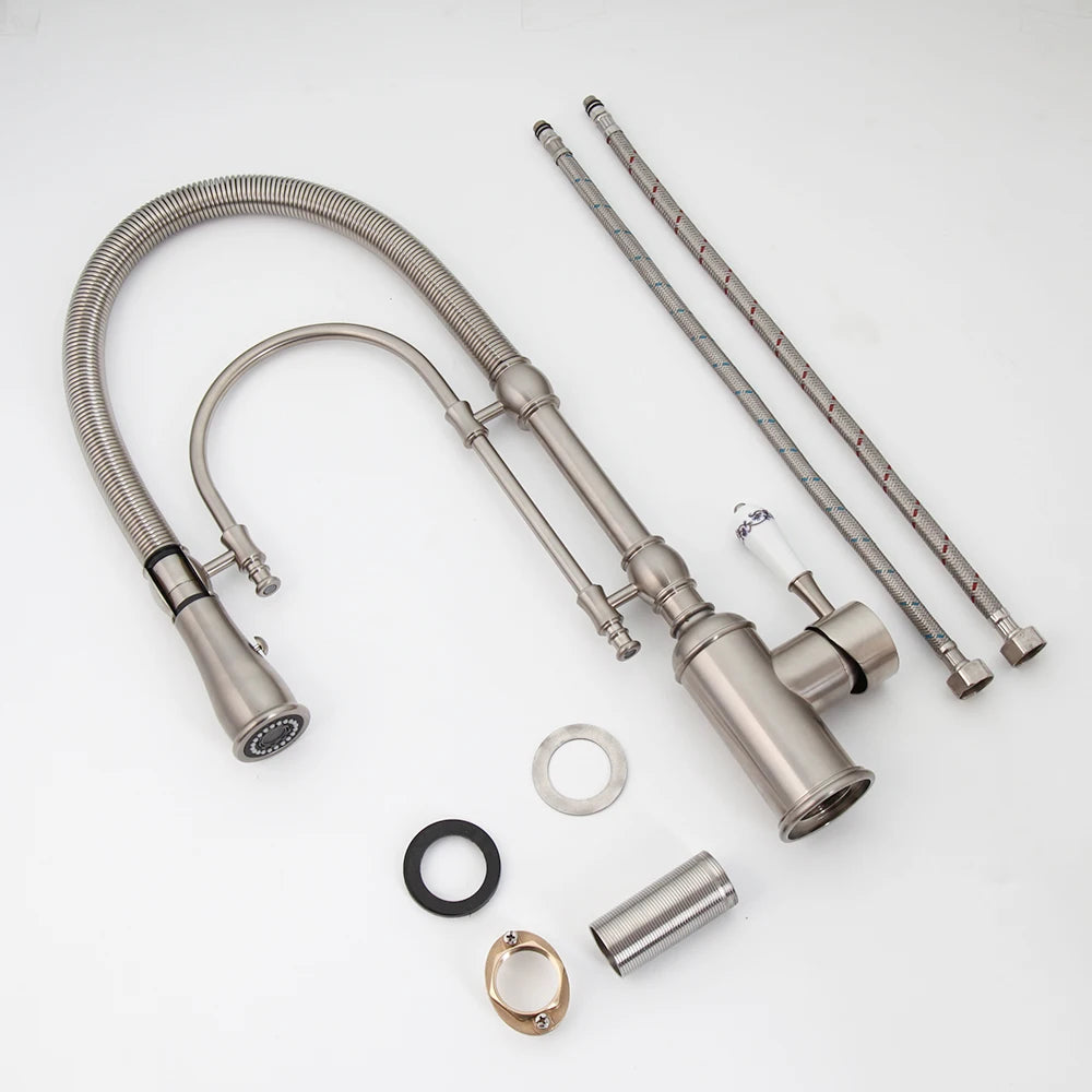 Kemaidi Golden Spring Pull Down Sink Faucet &