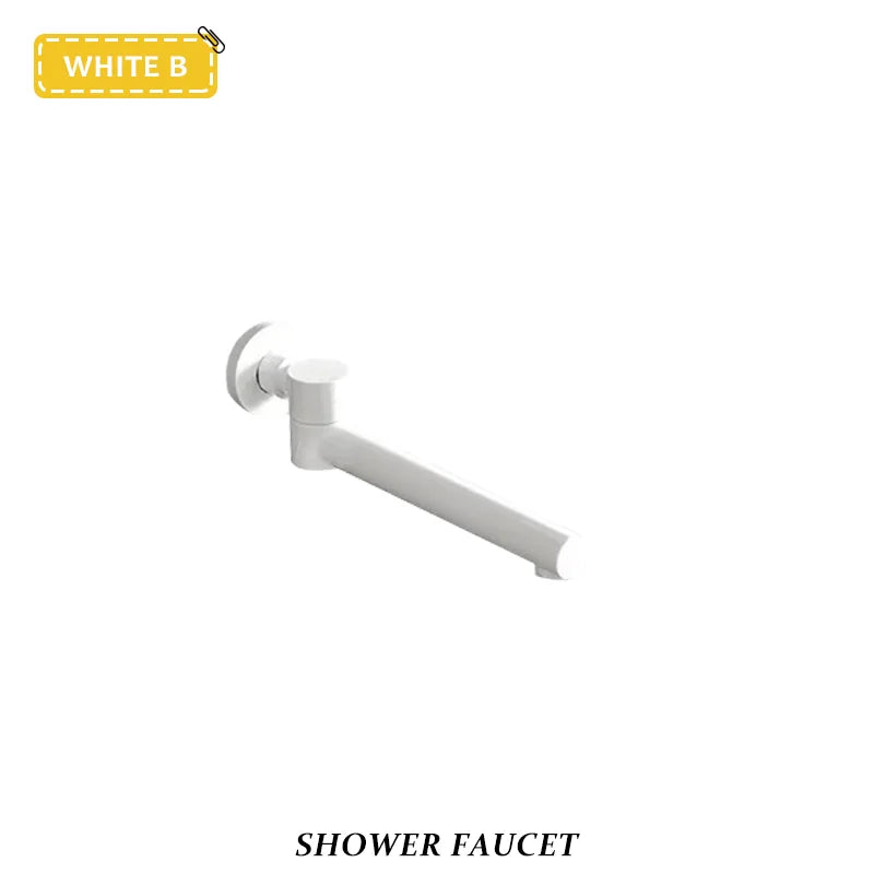 Brass Brushed Gold Mixer Faucet Wall-Mounted Round Square