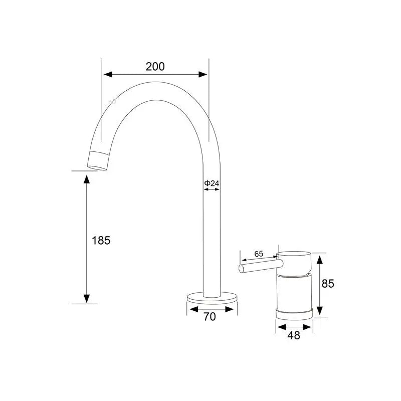 Stainless Steel Bathroom Basin Faucet Deck Mount 360