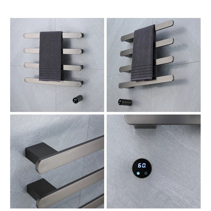 Model Horizontal Style Intelligent Heated Towel Rack Wihte