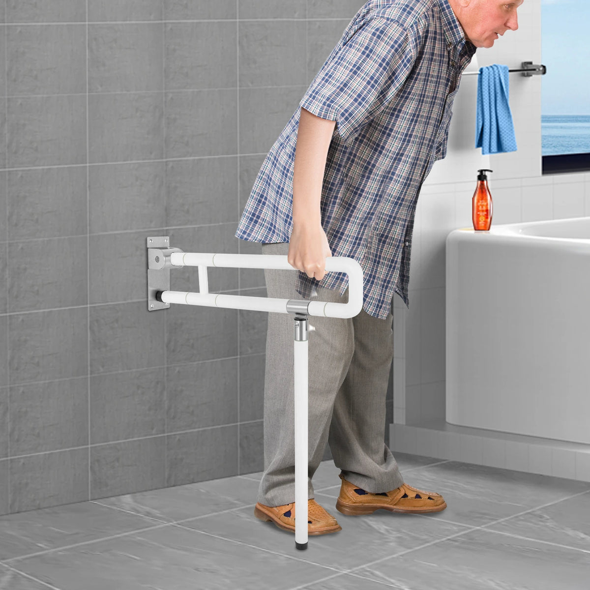 Toilet Handle Disabled Toilet Grab Bar Wall Grab