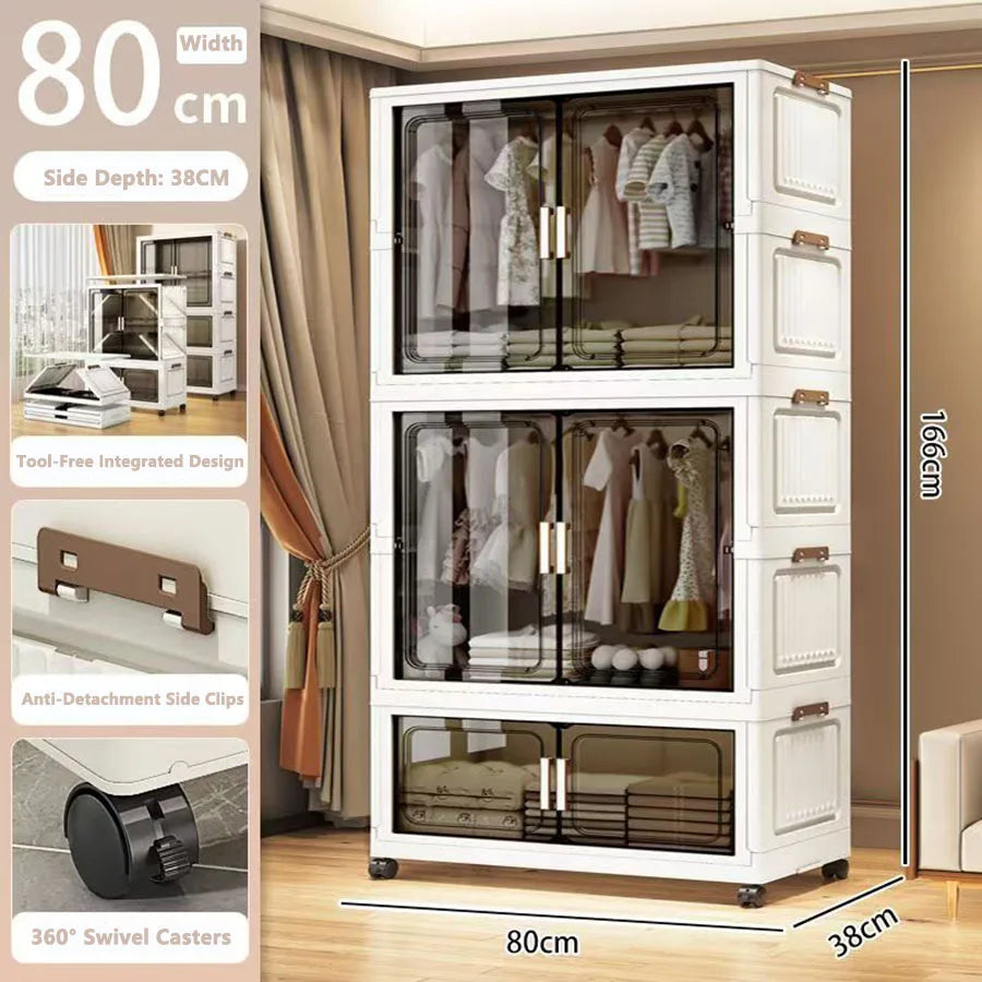 Multi-Functional Folding Storage Cabinet Doors Office Bathroom