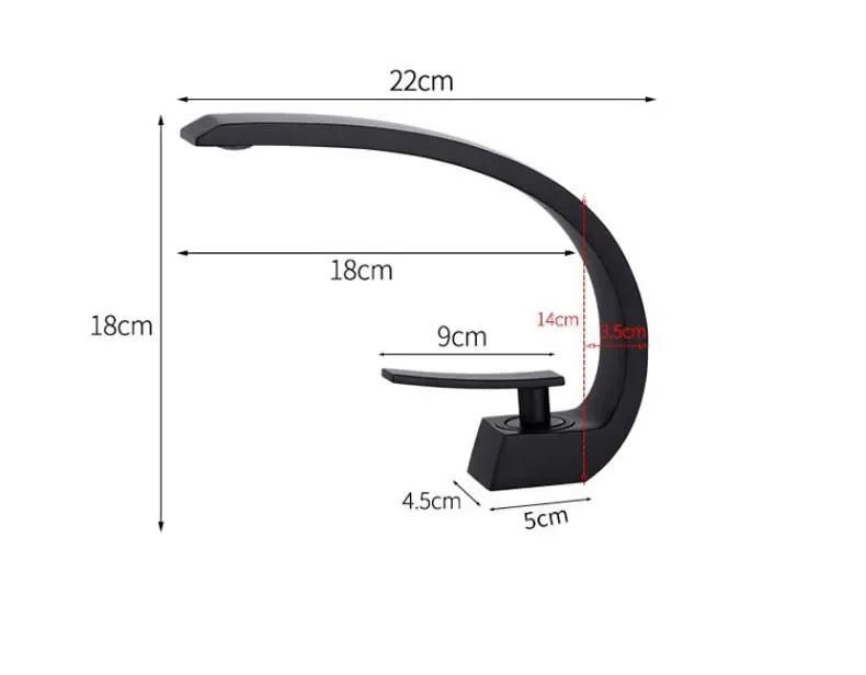 Basin Faucet Modern Bathroom Mixer Tap Black Gold