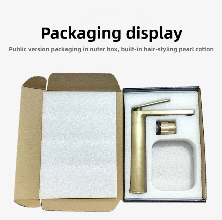 Bathroom Faucets Stainless Steel 304 Brushed Gold Basin