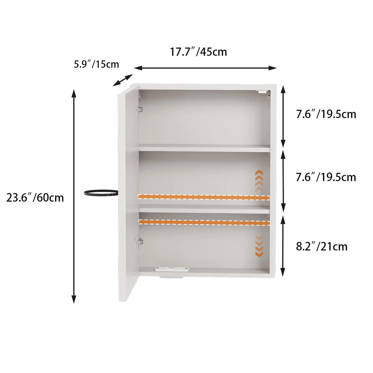 3-Color Mode Dimmer Led Bathroom Mirror Cabinet Wall