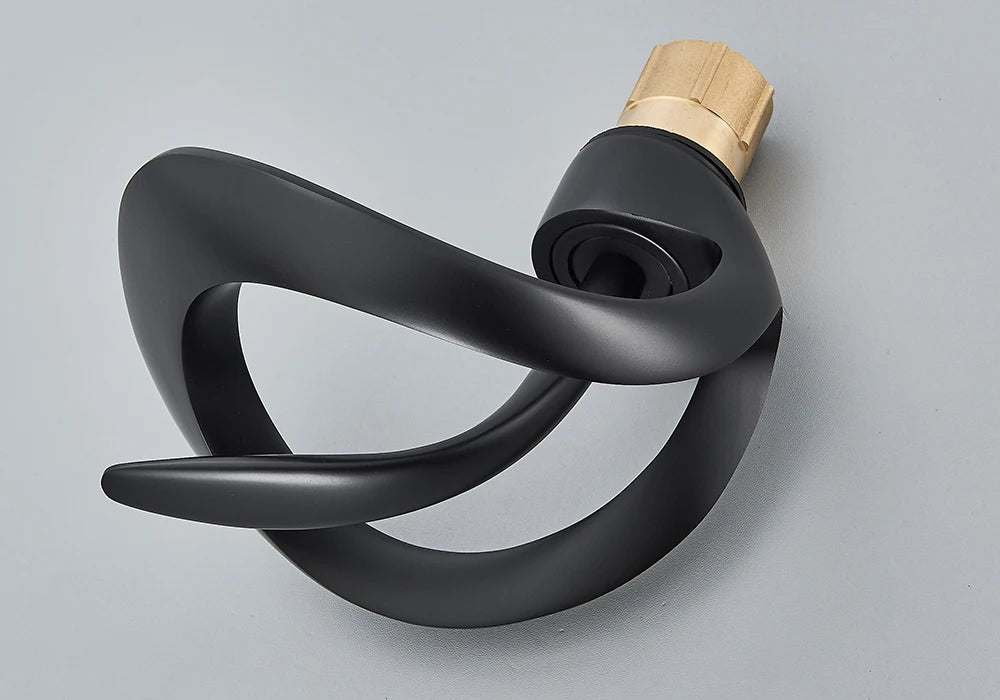 Rozin Luxury Black Basin Faucet Grey Bathroom Waterfall