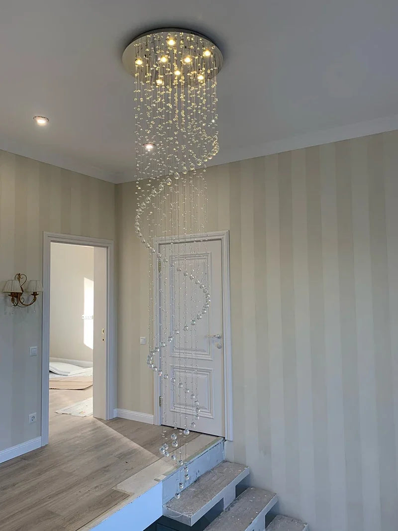 Modern Led Ceiling Chandeliers Light Fixture Staircase Luxury