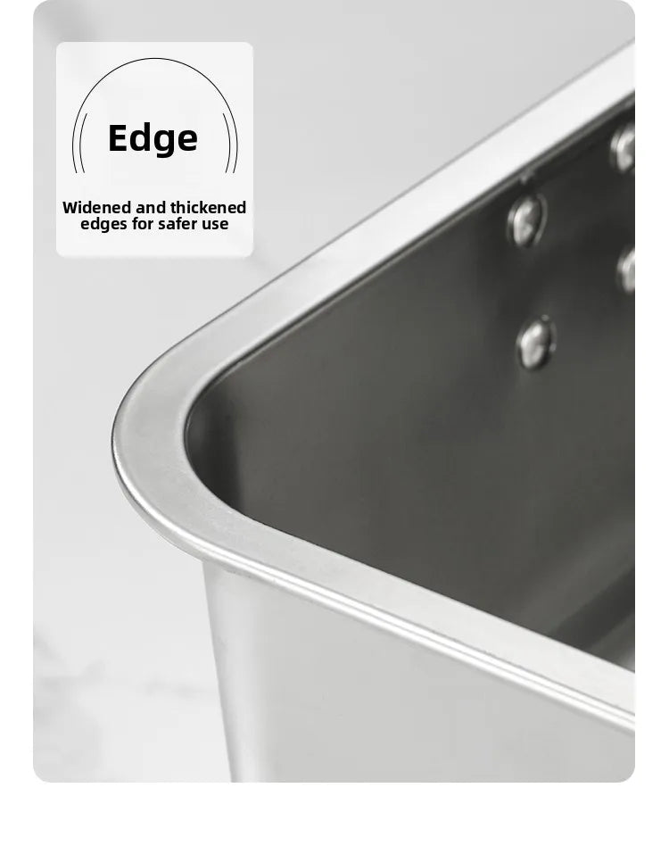Stainless Steel 304 Deepened Square Basin Rectangular Box