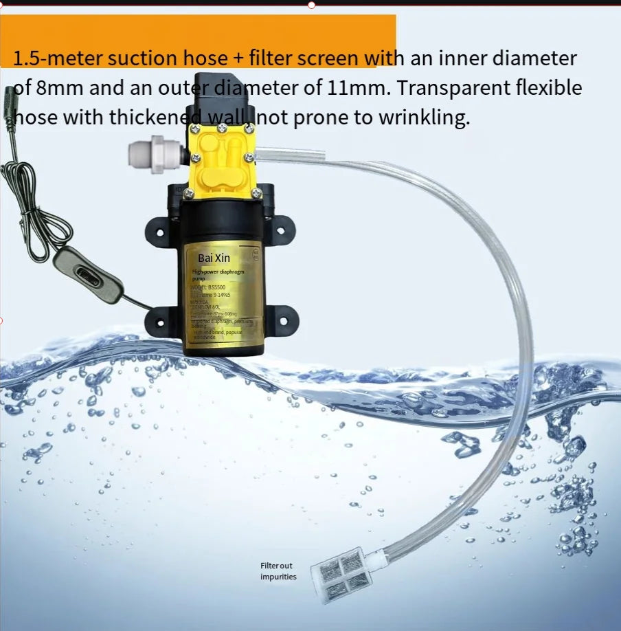 12v Automotive Or Self-Priming Diaphragm Pump Car Washer