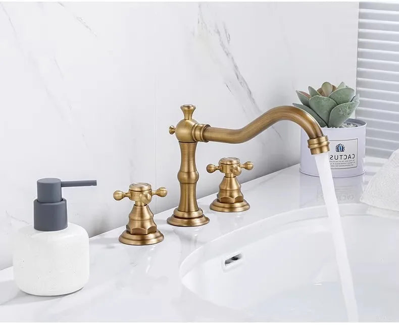 Kmmoun Fixed Spout Bathroom Basin Faucet Hole Deck