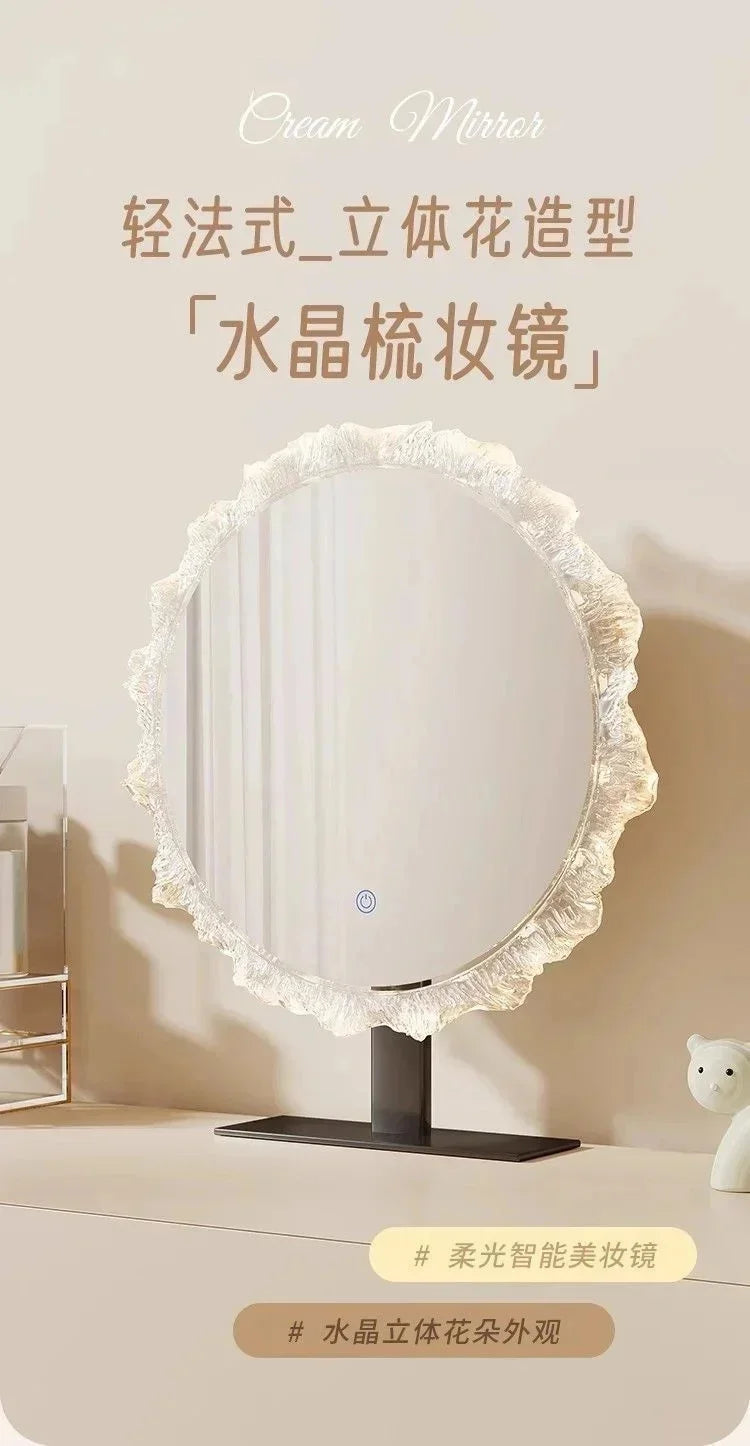 43x50cm Smart Led Sunflower Vanity Makeup Mirror Desktop