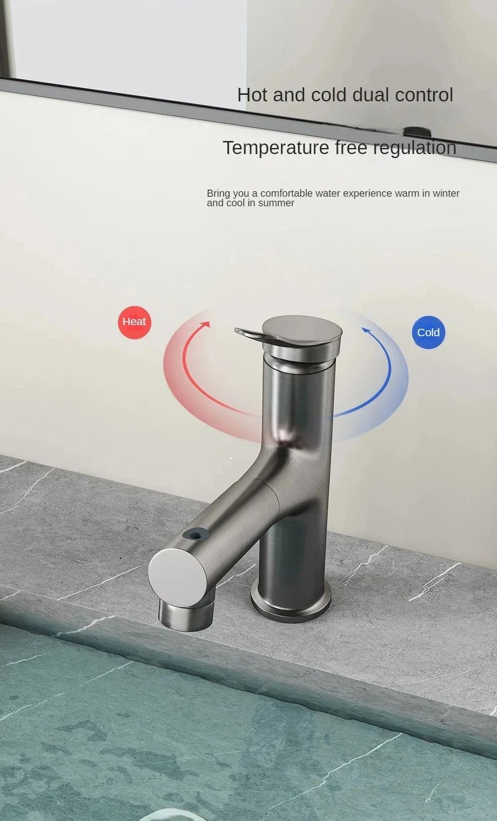 Bathroom Sink Gargle Faucet Pull-Out Faucet Cold Water