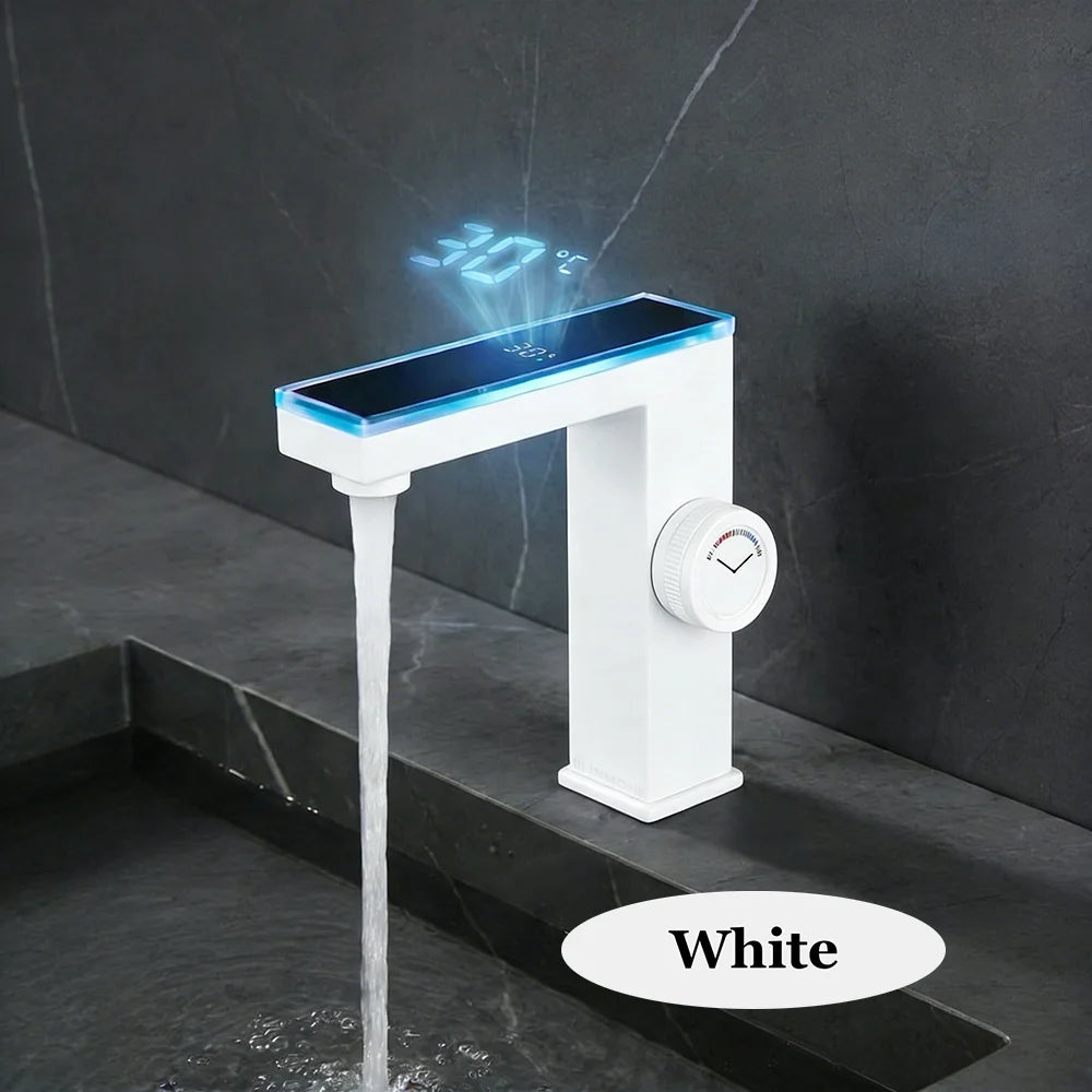Modern Bathroom Faucet Led Temperature Display Smart Bathroom