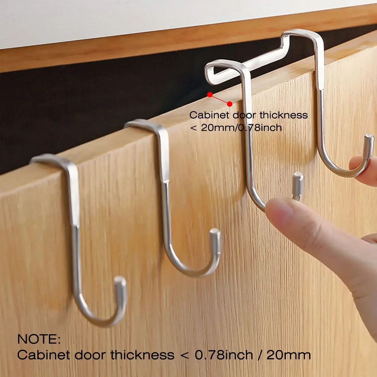 2pcs Over Door Hooks Stainless Steel Door Hangers