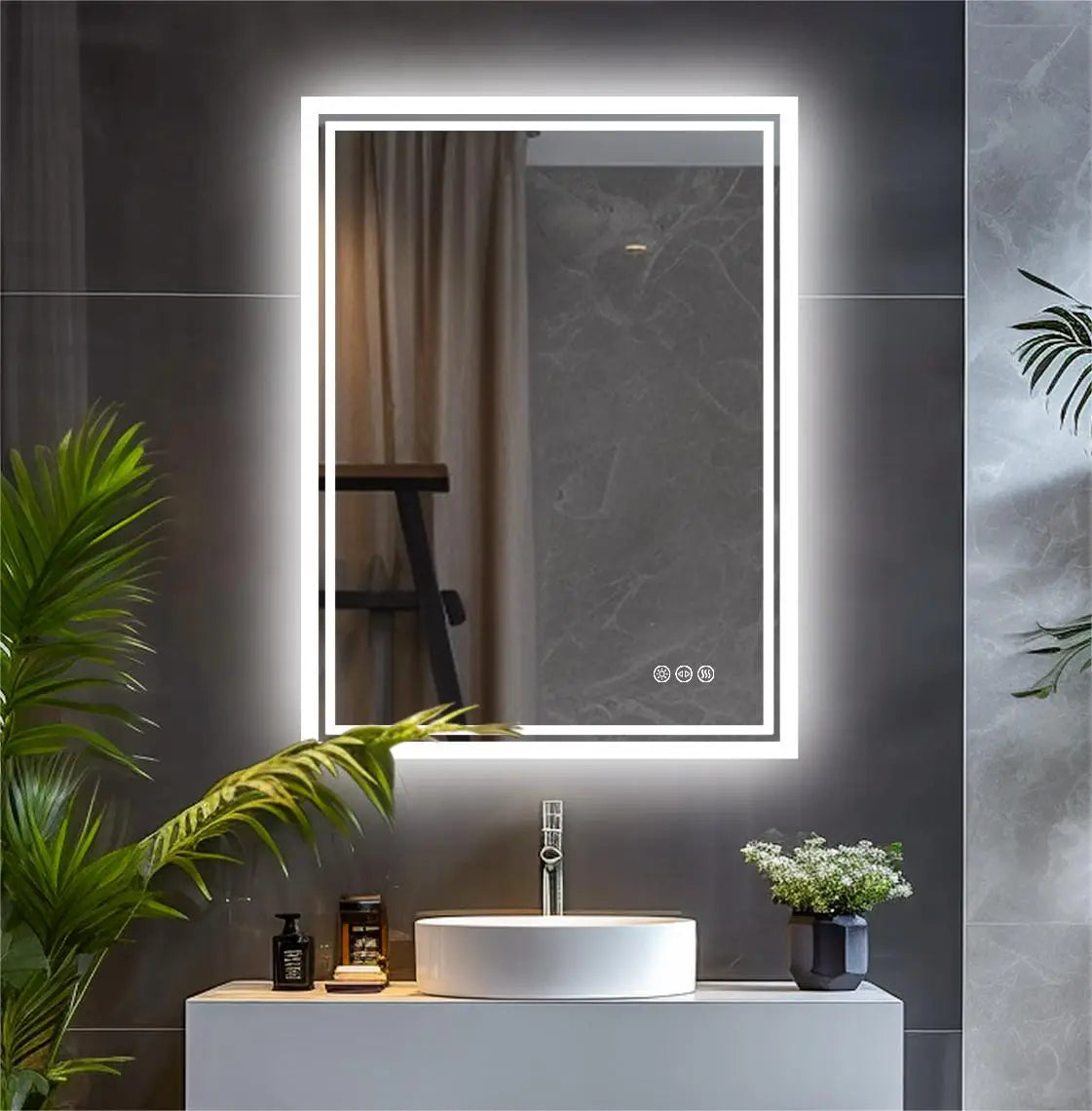 Led Light Bathroom Mirror Illuminated Wall Mounted Vanity