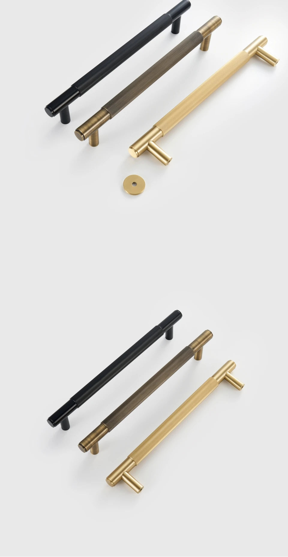 Nurlin Brass Door Double Sided Linear Striped Pull
