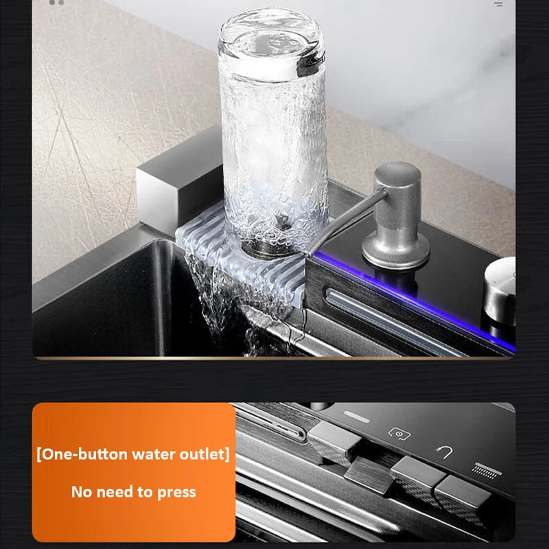 Multifonction Sink Whale Waterfall Faucet 50l Large Capacity