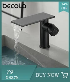 Becola Retail Deck Mount Waterfall Bathroom Basin Faucet