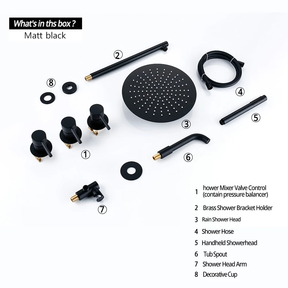 Bathroom Shower Faucet Bathroom Mixer Tap Bathtub Brass