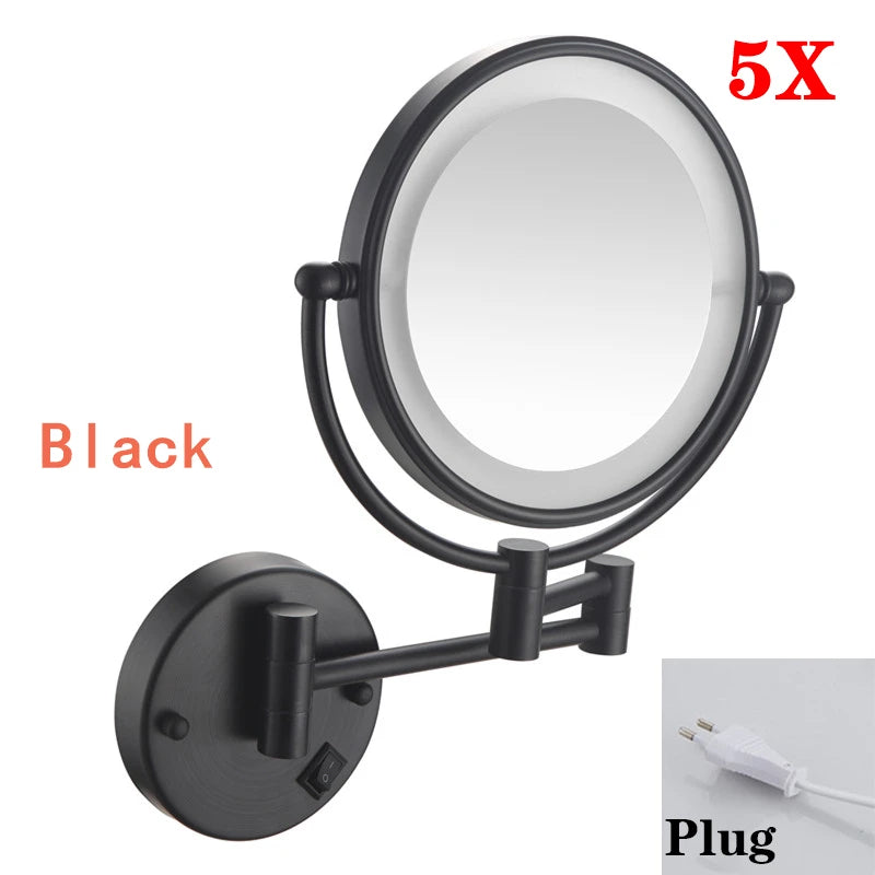 Brushed Gold Led Bathroom Mirrors Quality Brass Folding