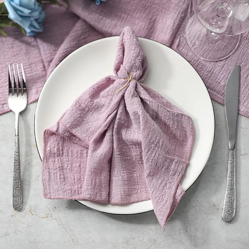 50pcs Handmade Gauze Napkins 30x30cm Cotton Cloth Napkins