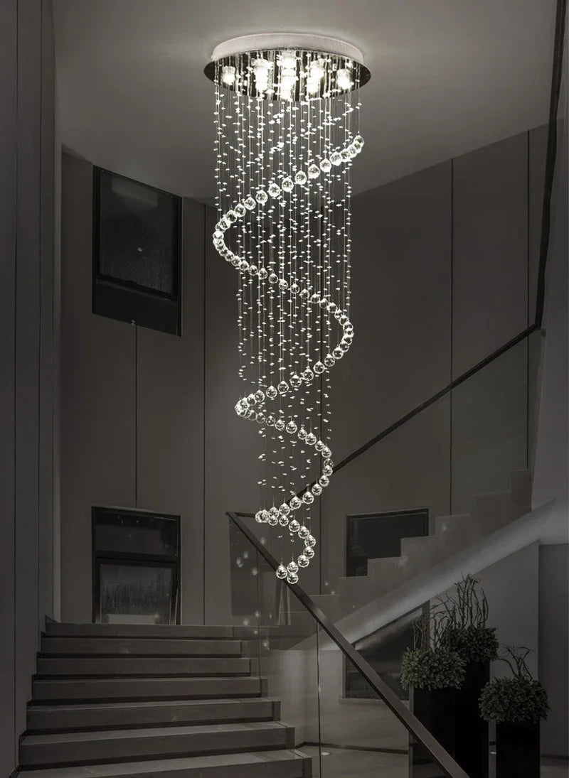 Modern Led Ceiling Chandeliers Light Fixture Staircase Luxury
