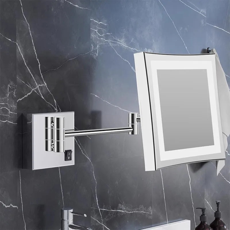 Square Touch Bathroom Mirror Wall Mounted Lighted Bathroom